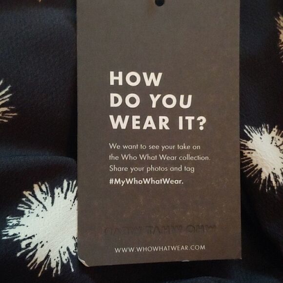 WHO WHAT WEAR Dandelion Dots NWT Shirt. Size S. - Picture 4 of 4